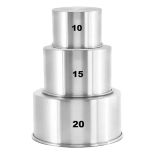 Forma Redonda Alta (kit c/3 peças 10,15 e 20)