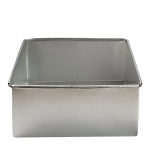 Forma De Bolo Quadrada Reta 20x10 Borda Alta 2kg